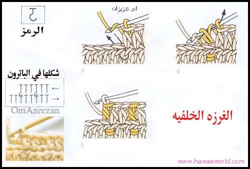 غرزة البريد الخلفية من الكروشي