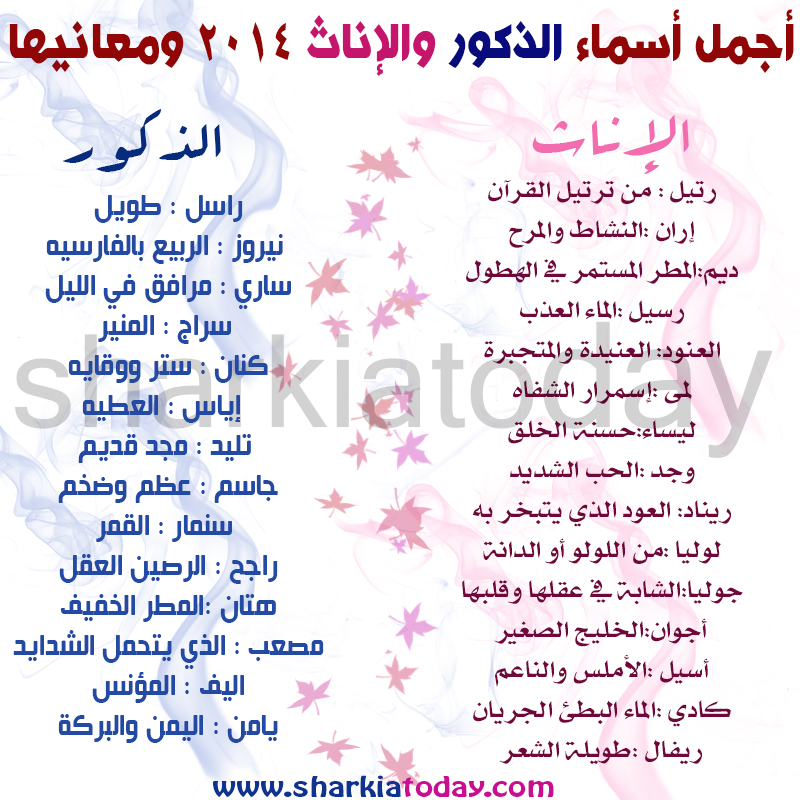 احدث الاسماء بالصور