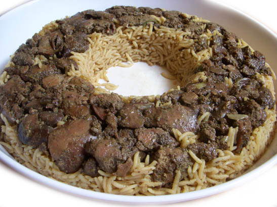 طريقة عمل رز بالكبدة