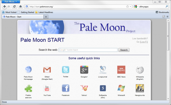 تسريع متصفح pale moon