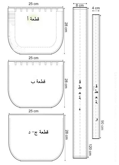 باترون شنطة قماش