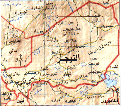 خريطة النيجر المفصلة