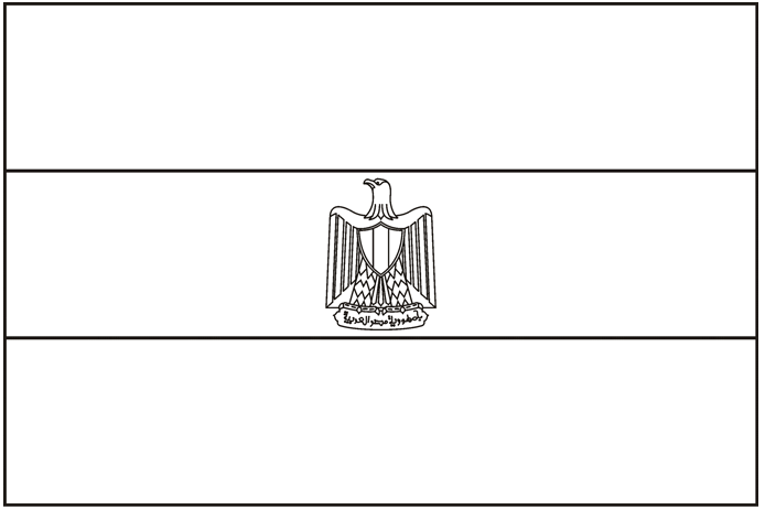 علم مصر للتلوين للاطفال